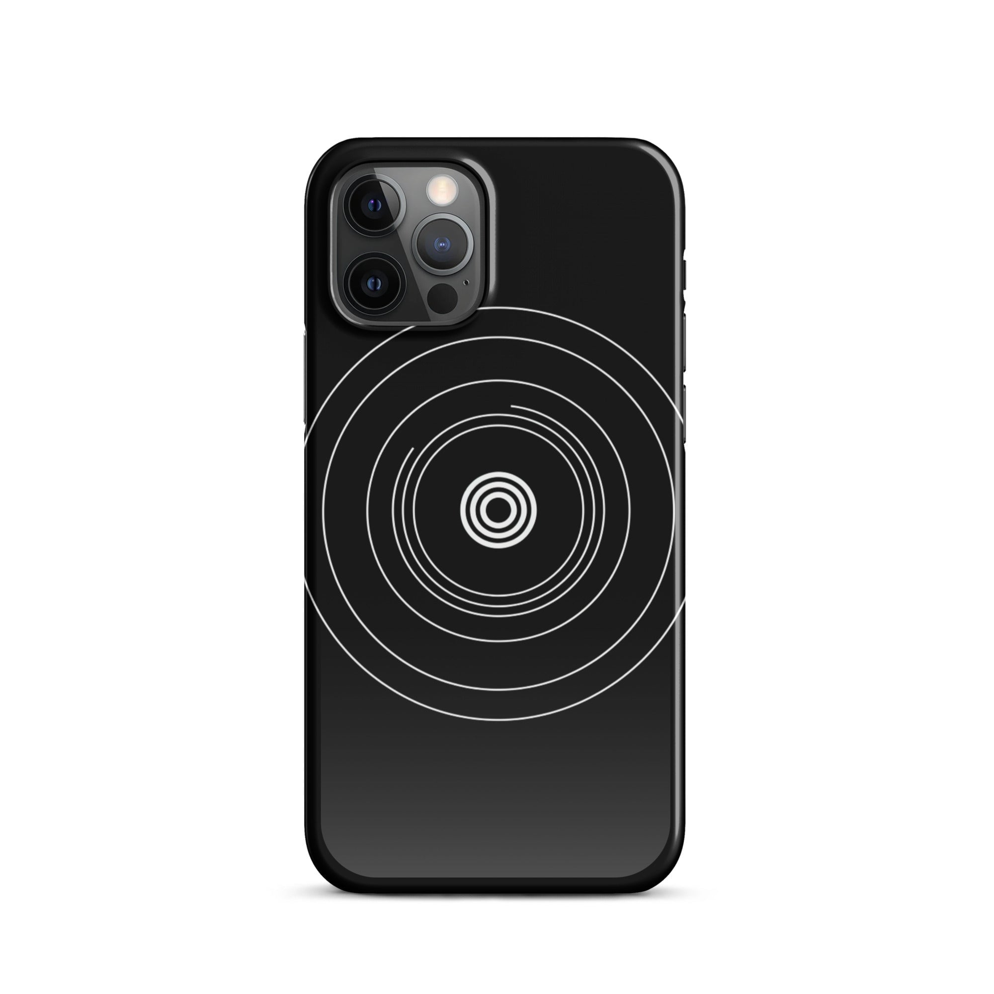 JetGirl Art Phone Case Glossy Hard Case / iPhone 12 Pro Black Circle Phone case for iPhone