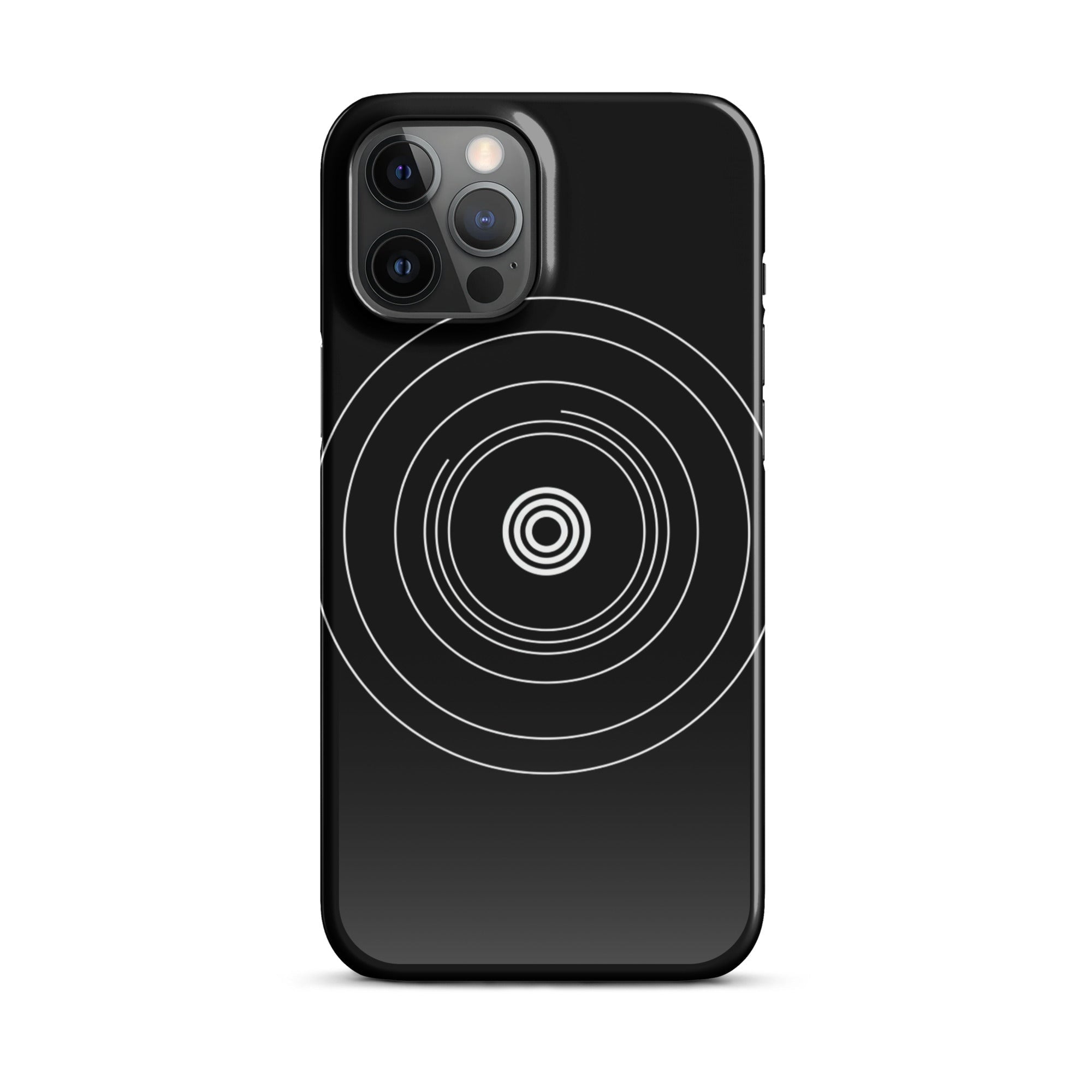 JetGirl Art Phone Case Glossy Hard Case / iPhone 12 Pro Max Black Circle Phone case for iPhone