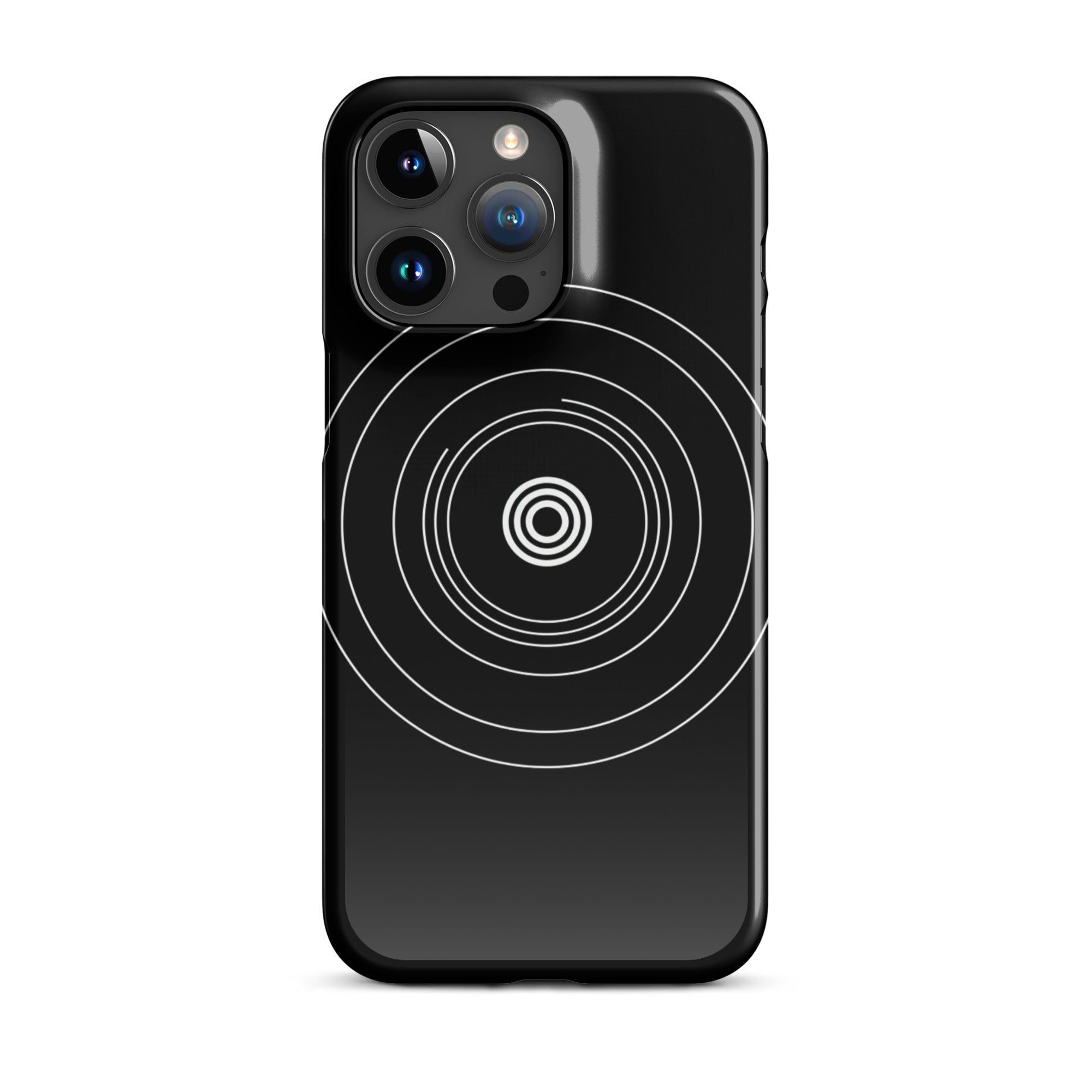 JetGirl Art Phone Case Glossy Hard Case / iPhone 15 Pro Max Black Circle Phone case for iPhone