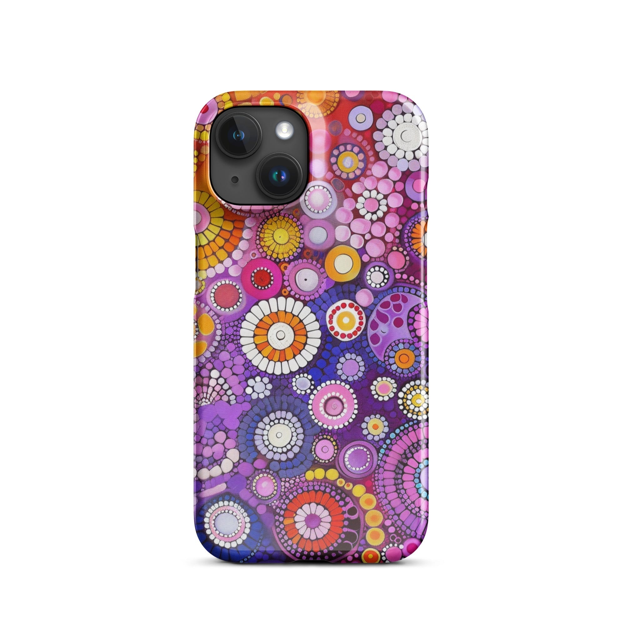 JetGirl Art Phone Case Glossy Snap Case / iPhone 15 Folk Art Phone case for iPhone