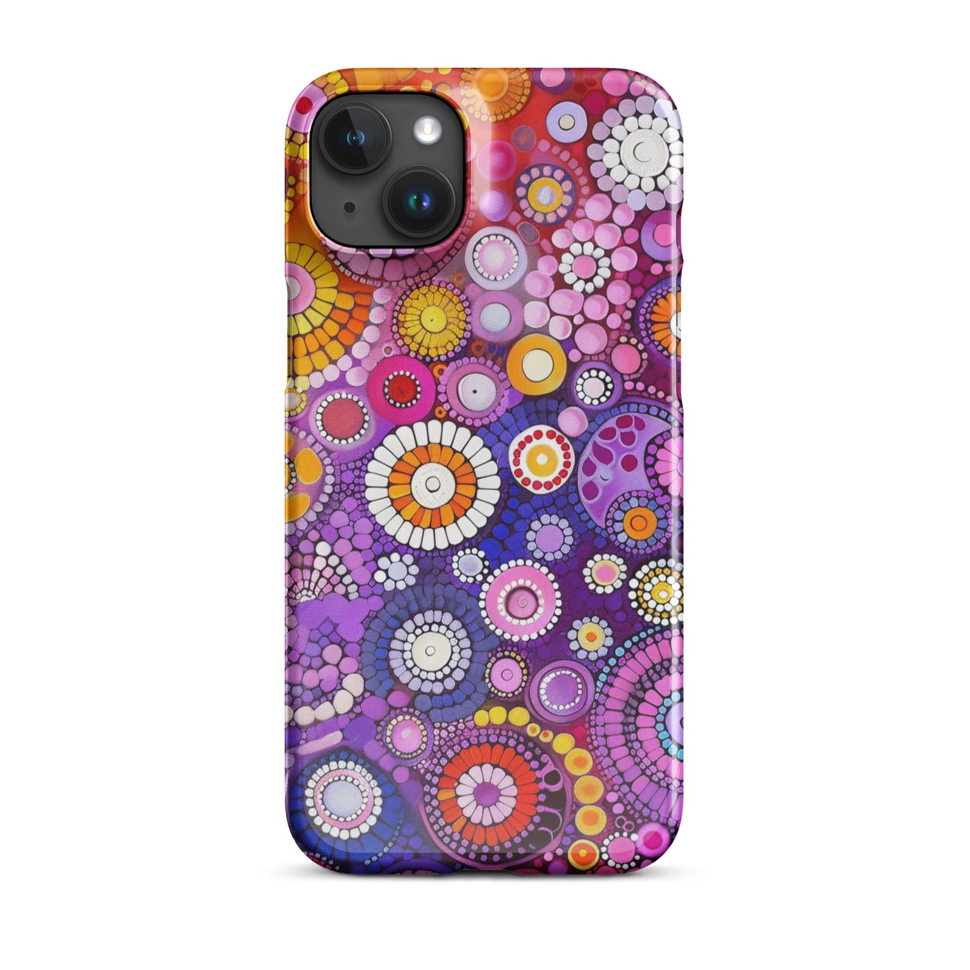 JetGirl Art Phone Case Glossy Snap Case / iPhone 15 Plus Folk Art Phone case for iPhone