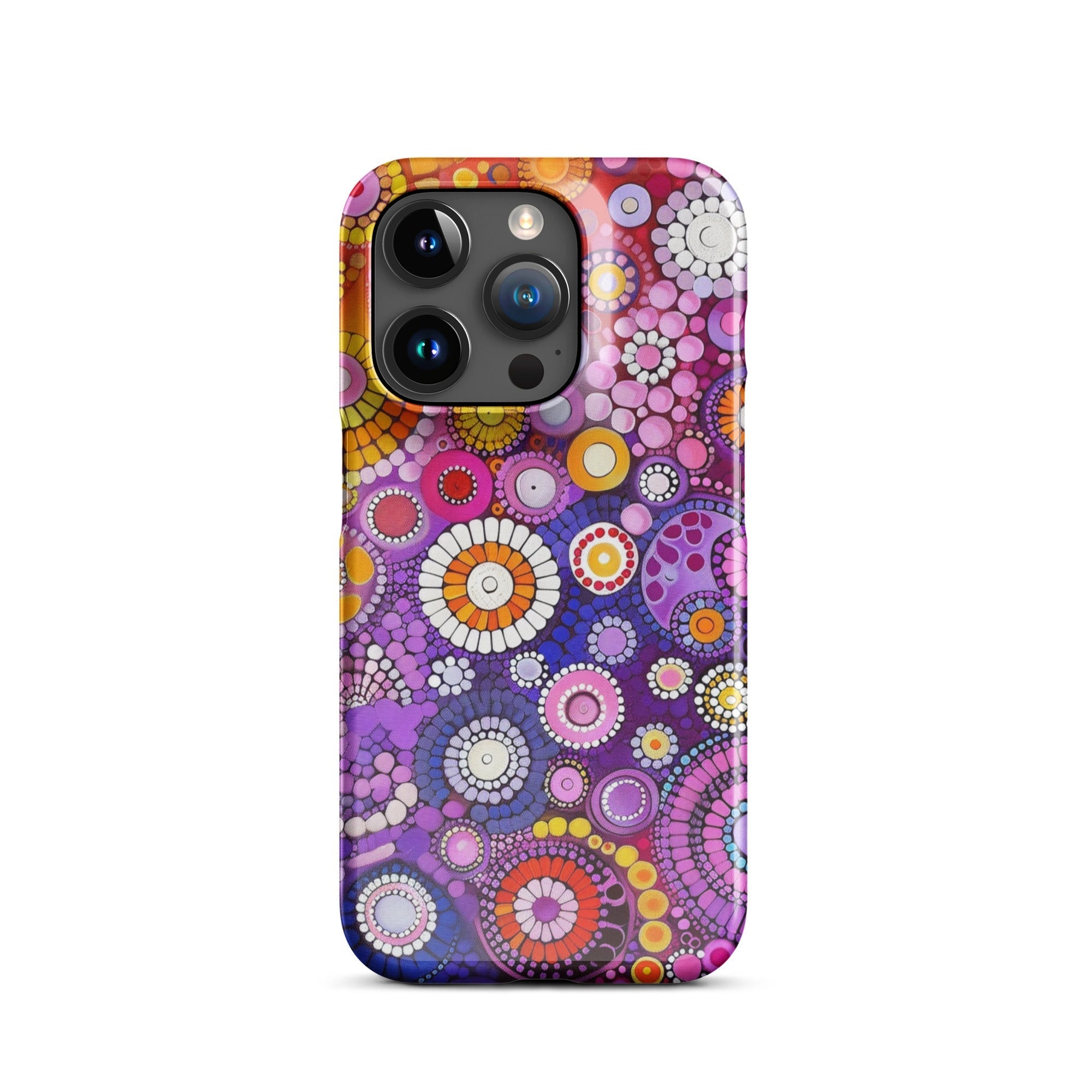 JetGirl Art Phone Case Glossy Snap Case / iPhone 15 Pro Folk Art Phone case for iPhone