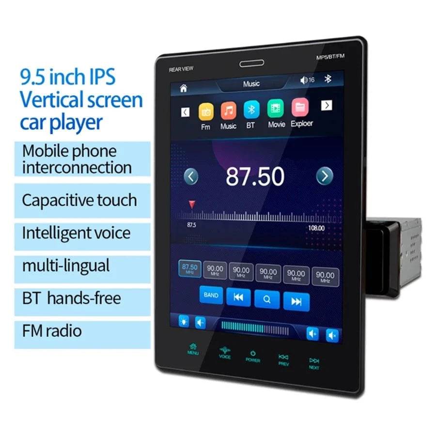 1DIN 9.5 Touchscreen Car Media Player - Nic's Electronics