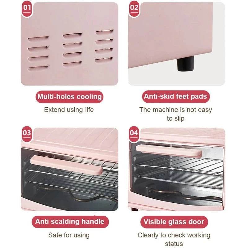 12L Mini Electric Oven for Baking & Roasting - Nic's Electronics