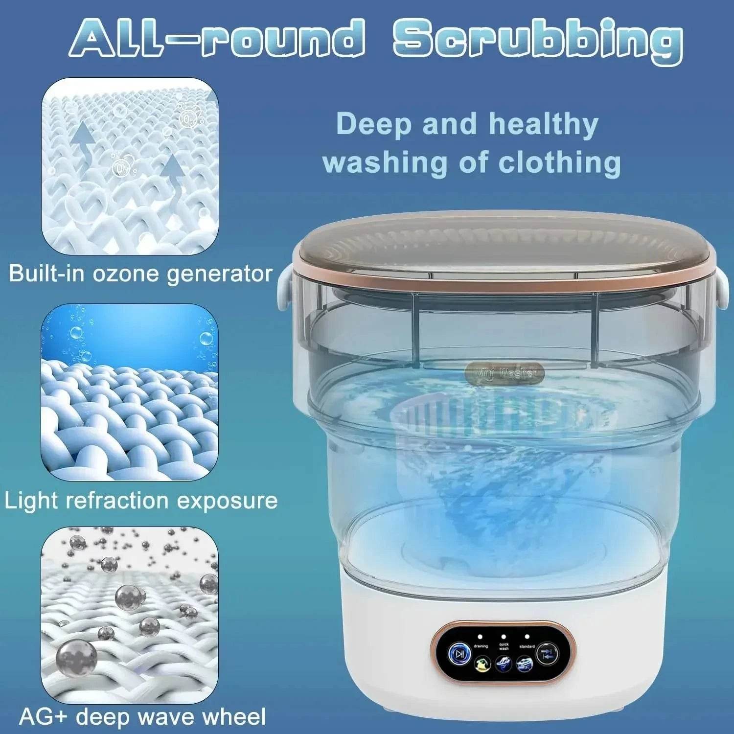 15L Portable Collapsible Washer with Spin Dryer - Nic's Electronics