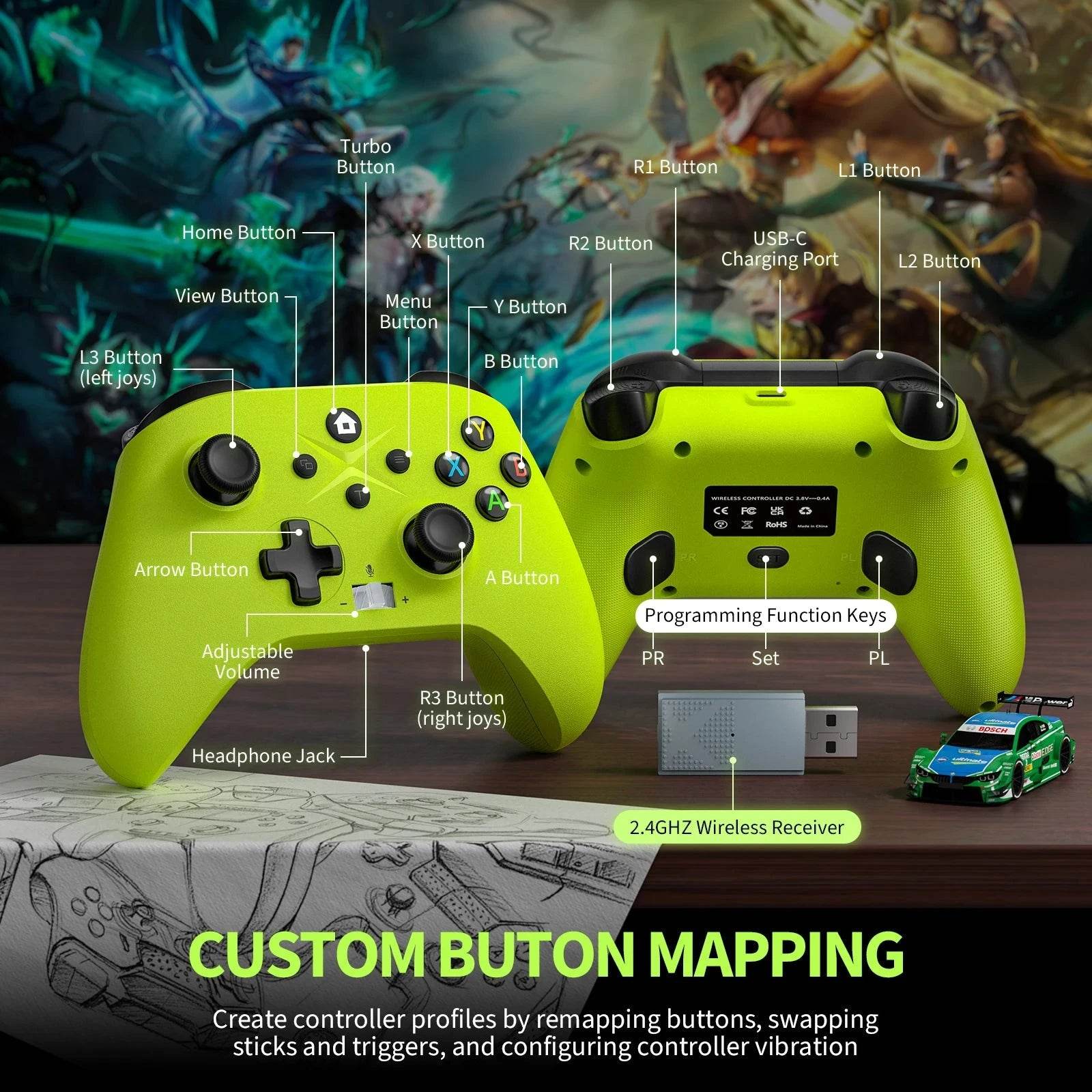 2.4G Wireless Game Controller for Xbox & PC – Joystick Video Game Accessory - Nic's Electronics