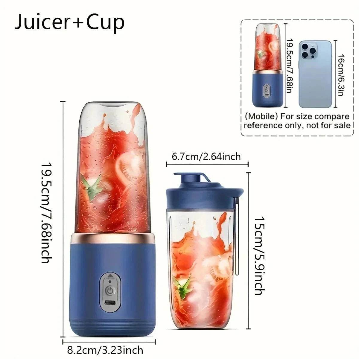2-in-1 Portable Blender with 6 Blades & USB Charging - Nic's Electronics