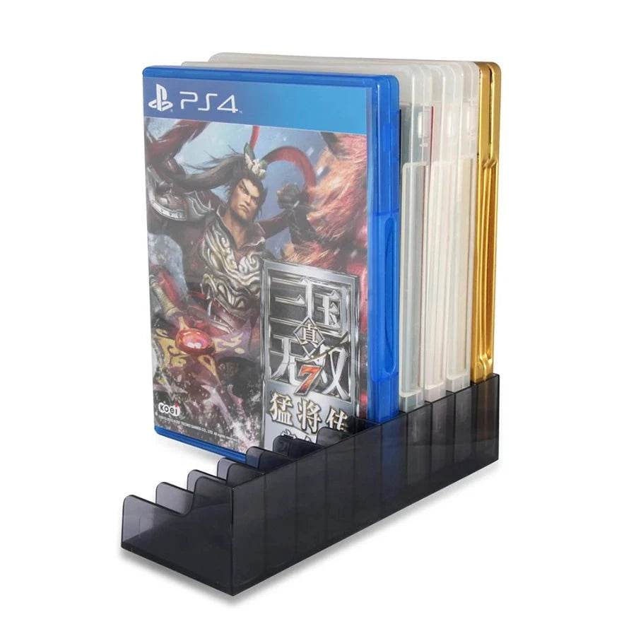 2pcs PS4 Game Disc Storage Stand – Black Hard Shell Holder for 10 Discs - Nic's Electronics