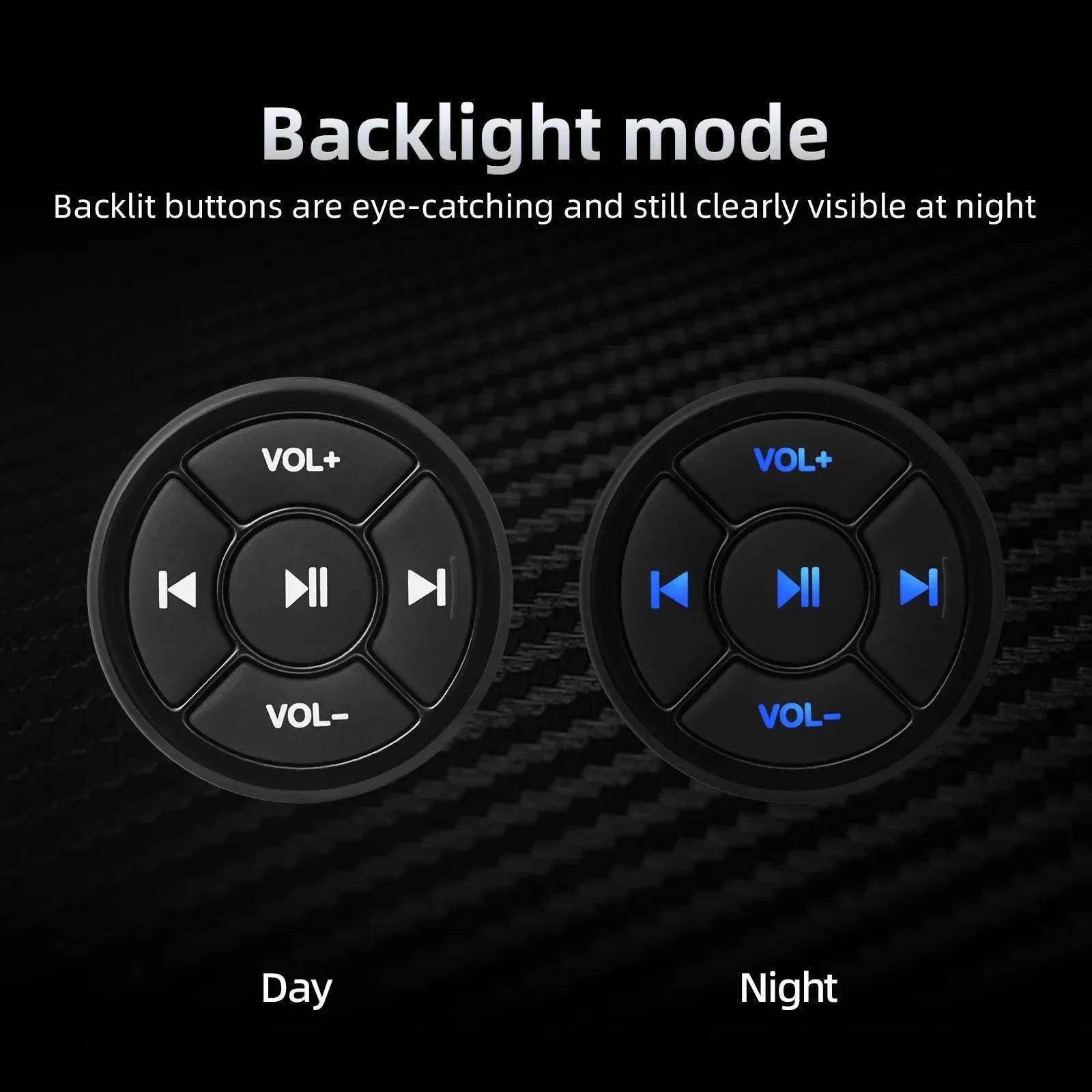 5-Key Wireless Bluetooth Media Remote for Car & Motorcycle – Android Compatible - Nic's Electronics