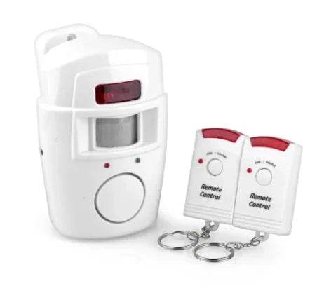 PIR Motion Sensor Alarm with 105dB Siren & 2 Remotes - Nic's Electronics