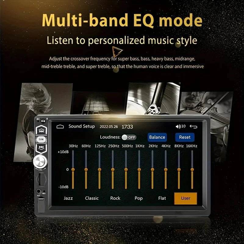 7-Inch 2DIN Car MP5 Player – HD Screen with 12LED Backup Camera & FM Radio - Nic's Electronics