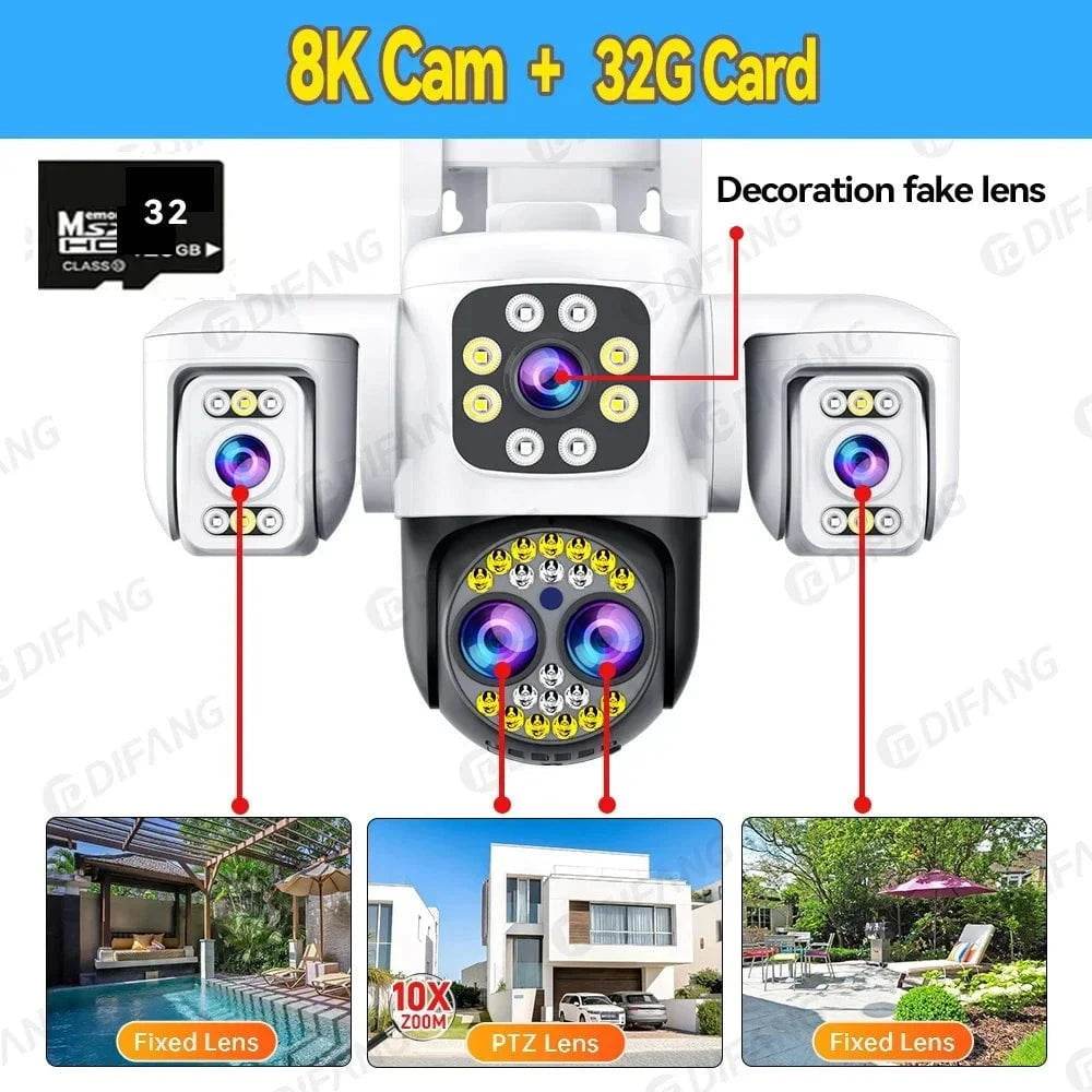 Outdoor 8K 16MP Security Camera with AI & WiFi - Nic's Electronics