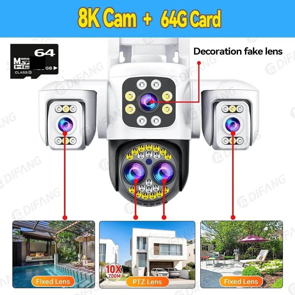 Outdoor 8K 16MP Security Camera with AI & WiFi - Nic's Electronics