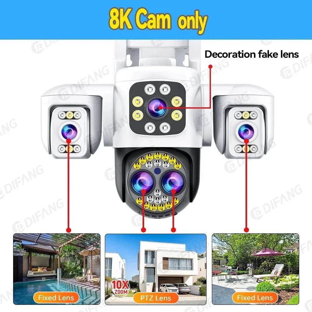 Outdoor 8K 16MP Security Camera with AI & WiFi - Nic's Electronics