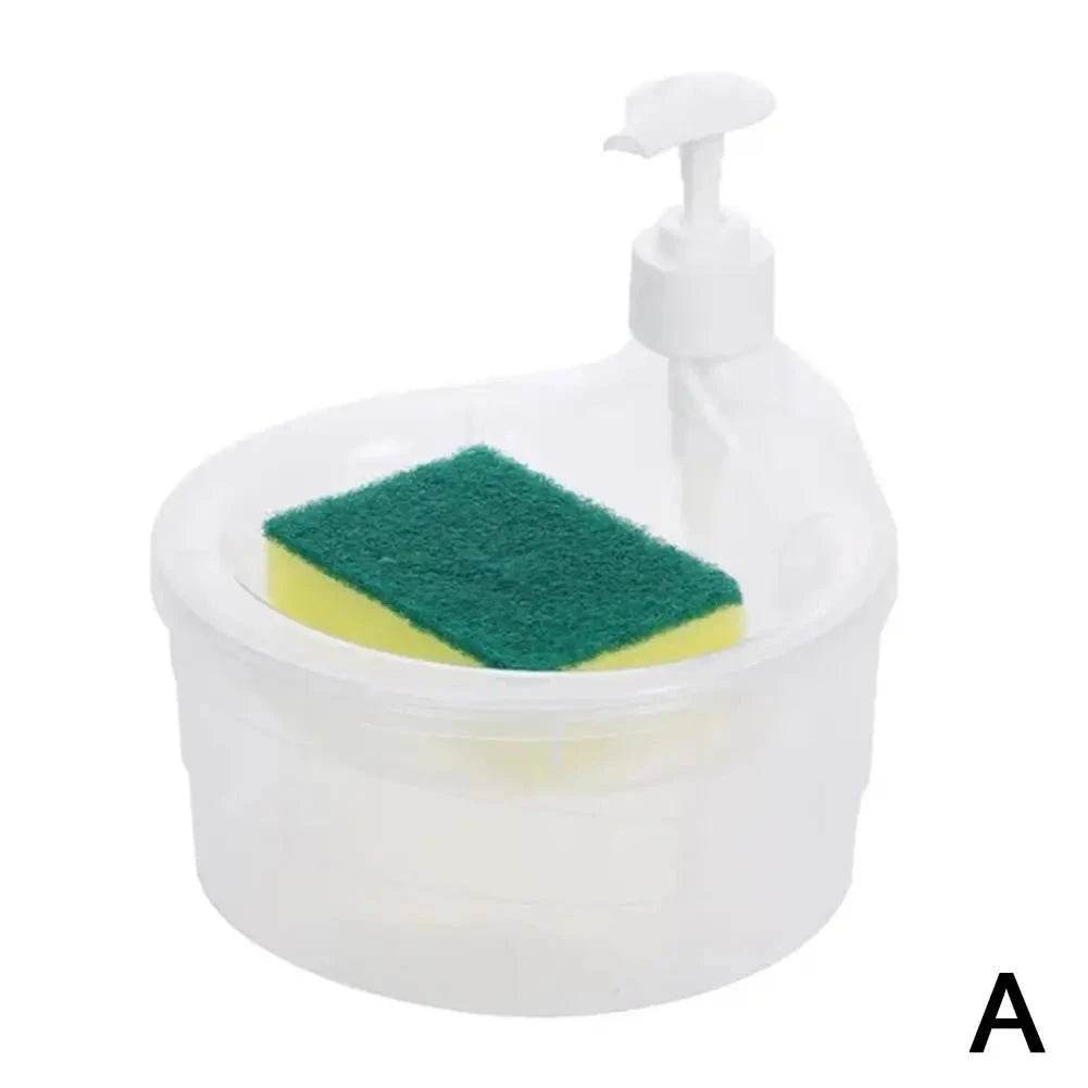 2-in-1 Dish Soap Dispenser with Sponge Holder - Nic's Electronics