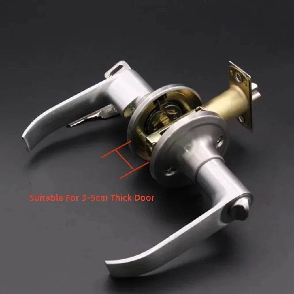 Round Door Handle Lock with Key for Bedrooms - Nic's Electronics