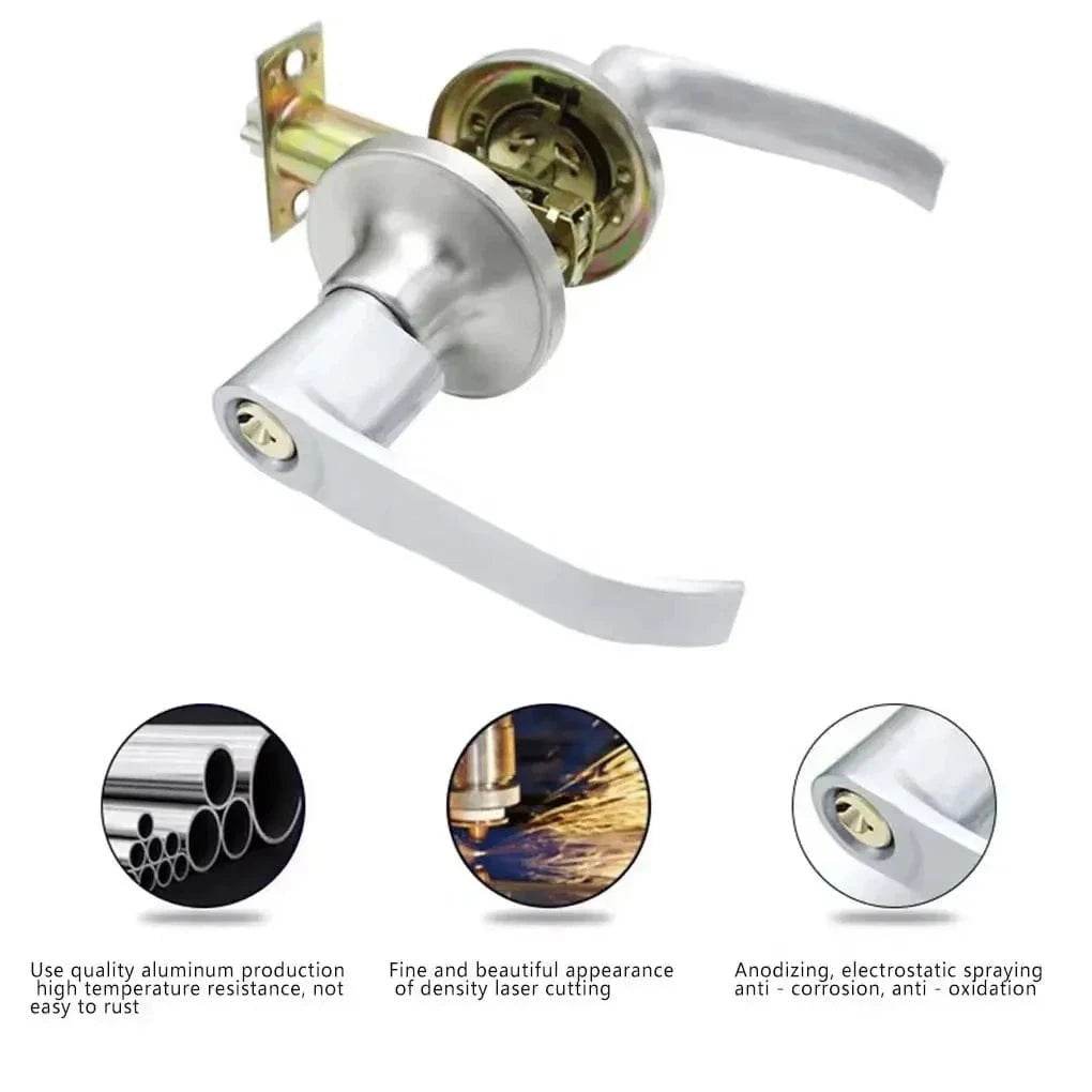 Round Door Handle Lock with Key for Bedrooms - Nic's Electronics