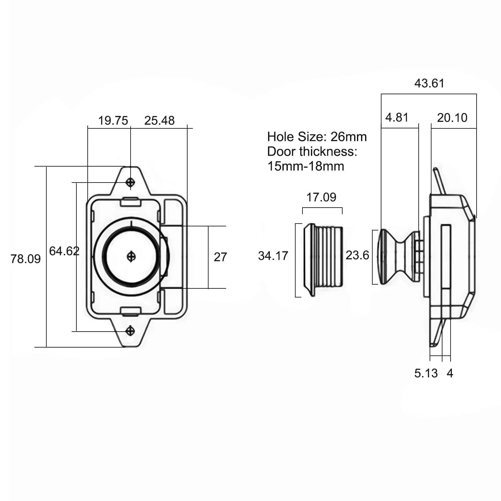 Keyless RV Push Cabinet Locks for Motorhomes & Campers - Nic's Electronics