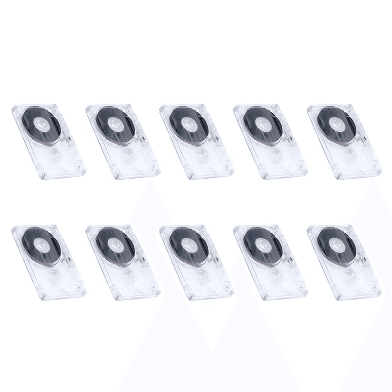 ABHT 10X Blank Audio Cassettes Clear, recordable tapes for voice and music. - Nic's Electronics
