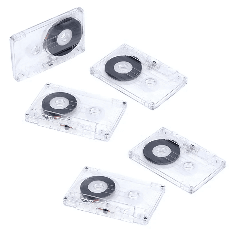 Y67A-10X Blank Cassettes Recordable clear audio tapes for voice and music. - Nic's Electronics