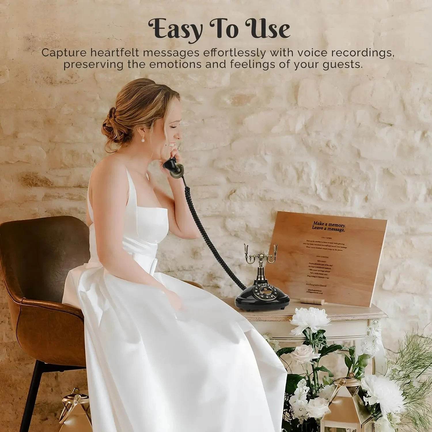 Vintage Audio Guest Book Phone for Weddings, Parties & Events - Nic's Electronics