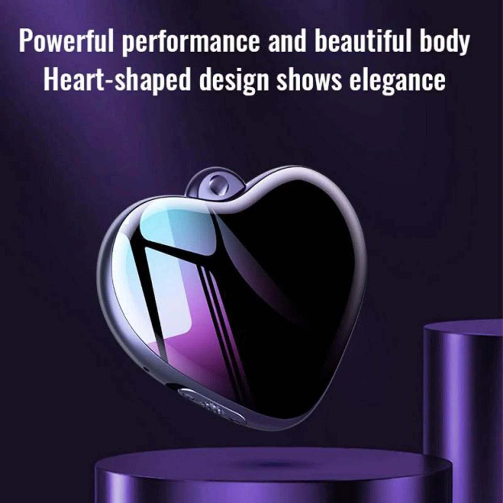 Heart Pendant Voice Recorder with Noise Reduction & Headphones - Nic's Electronics