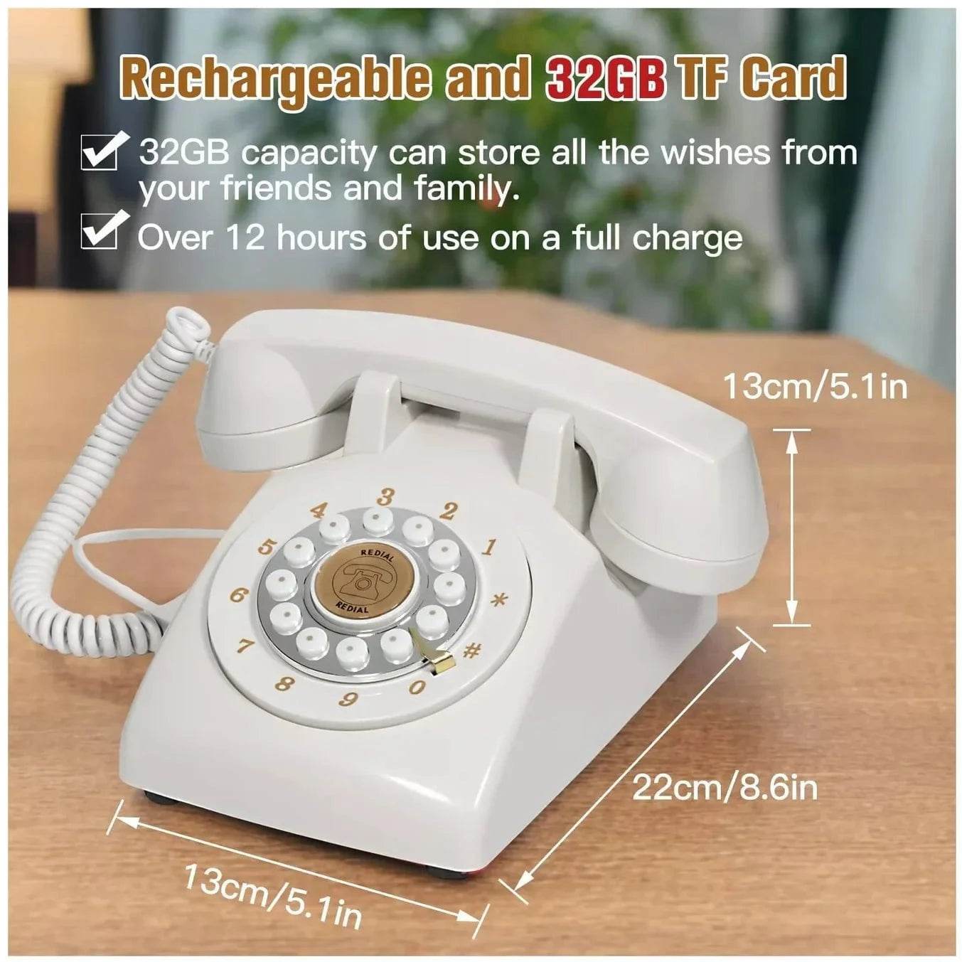 Vintage Rotary Dial Phone for Custom Voice Messages - Nic's Electronics