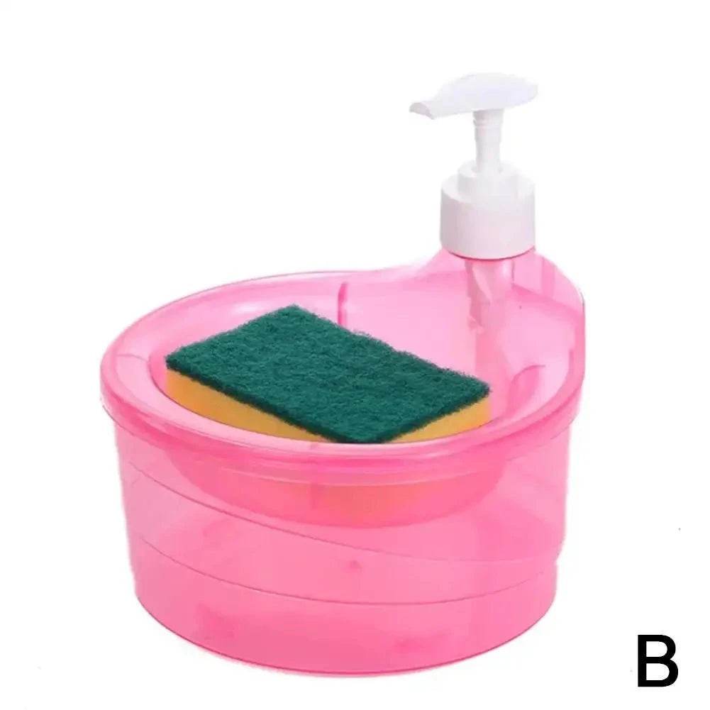 2-in-1 Dish Soap Dispenser with Sponge Holder - Nic's Electronics