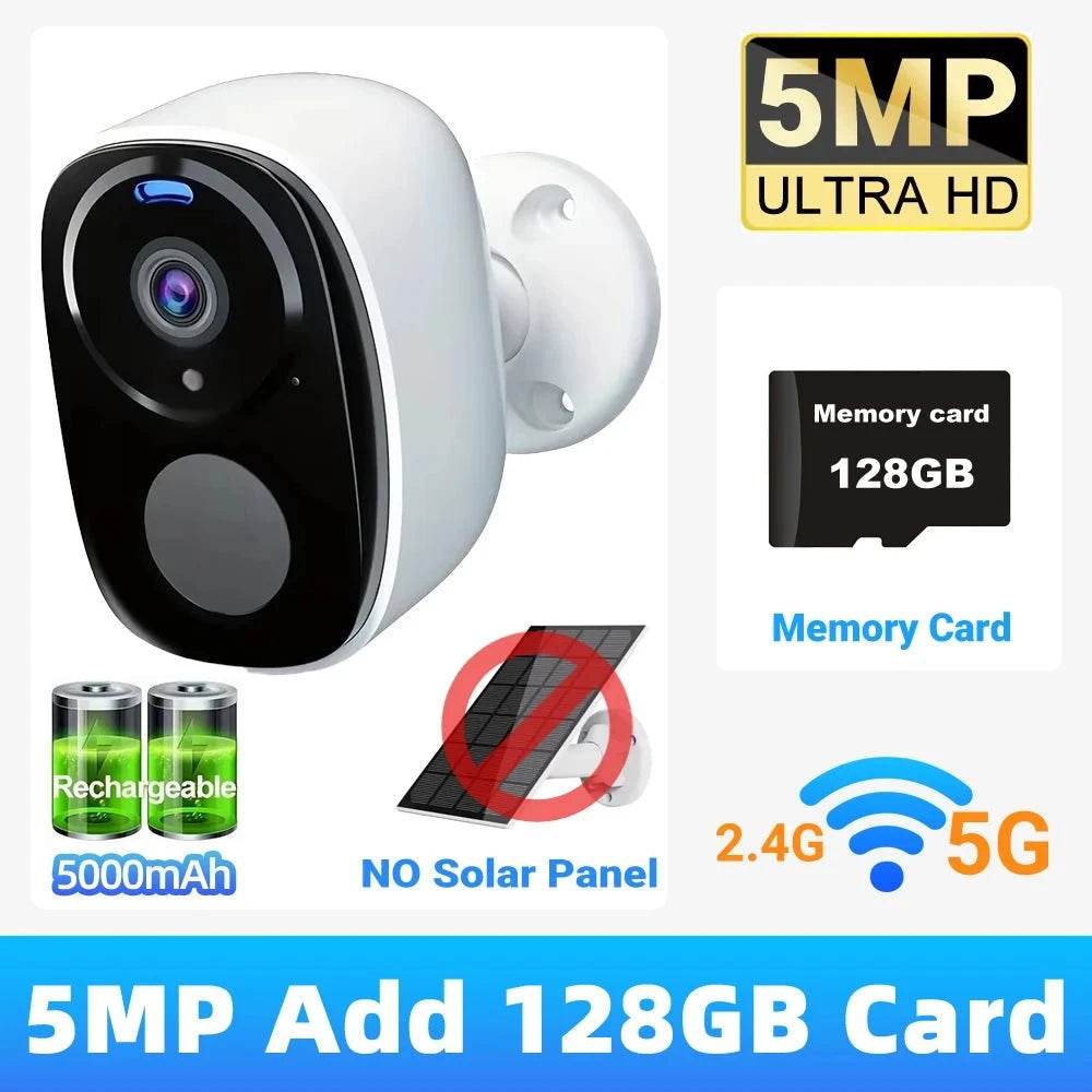 5MP 2K Solar Security Camera with 5G WiFi & Alexa - Nic's Electronics