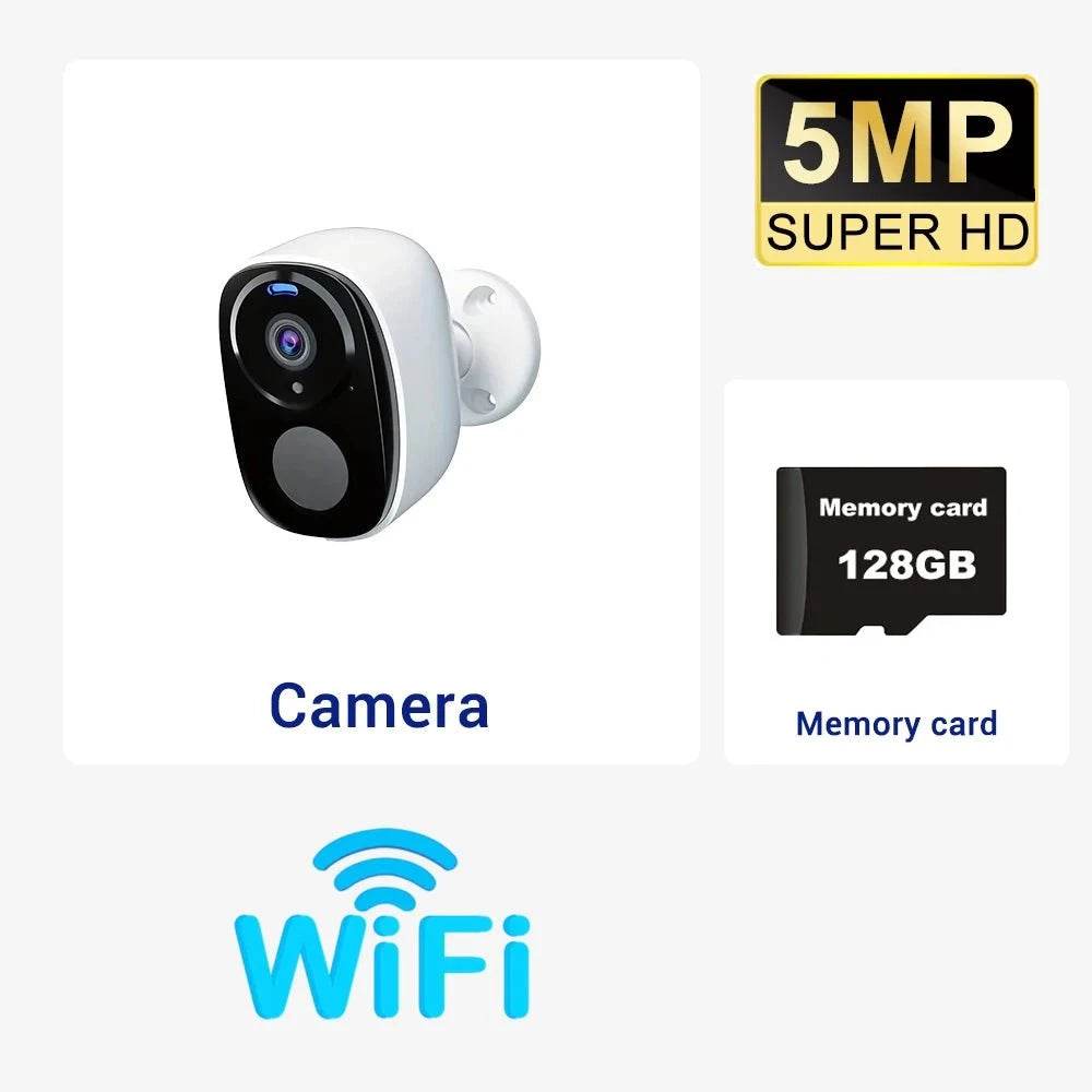 Wireless Outdoor Camera with 5MP and PIR Alarm - Nic's Electronics