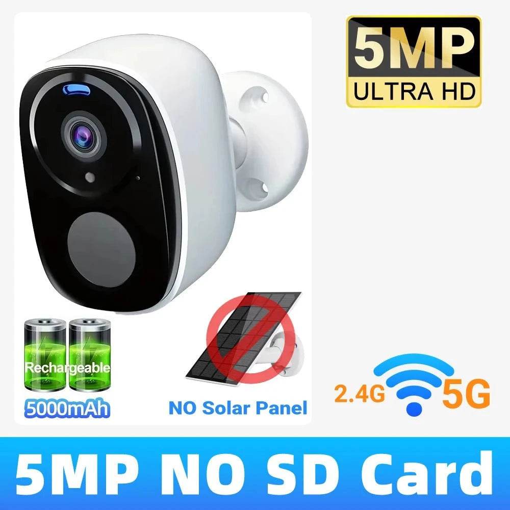 5MP 2K Solar Security Camera with 5G WiFi & Alexa - Nic's Electronics
