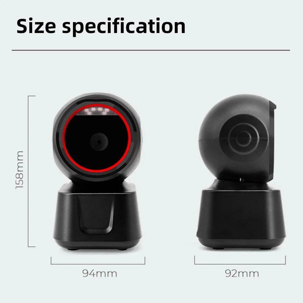 Wired 1D & 2D Barcode Scanner | Hands-Free USB Reader - Nic's Electronics