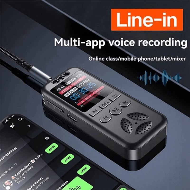 ABUO Digital Voice Recorder MP3 Player – Portable HD Noise Reduction Recorder - Nic's Electronics