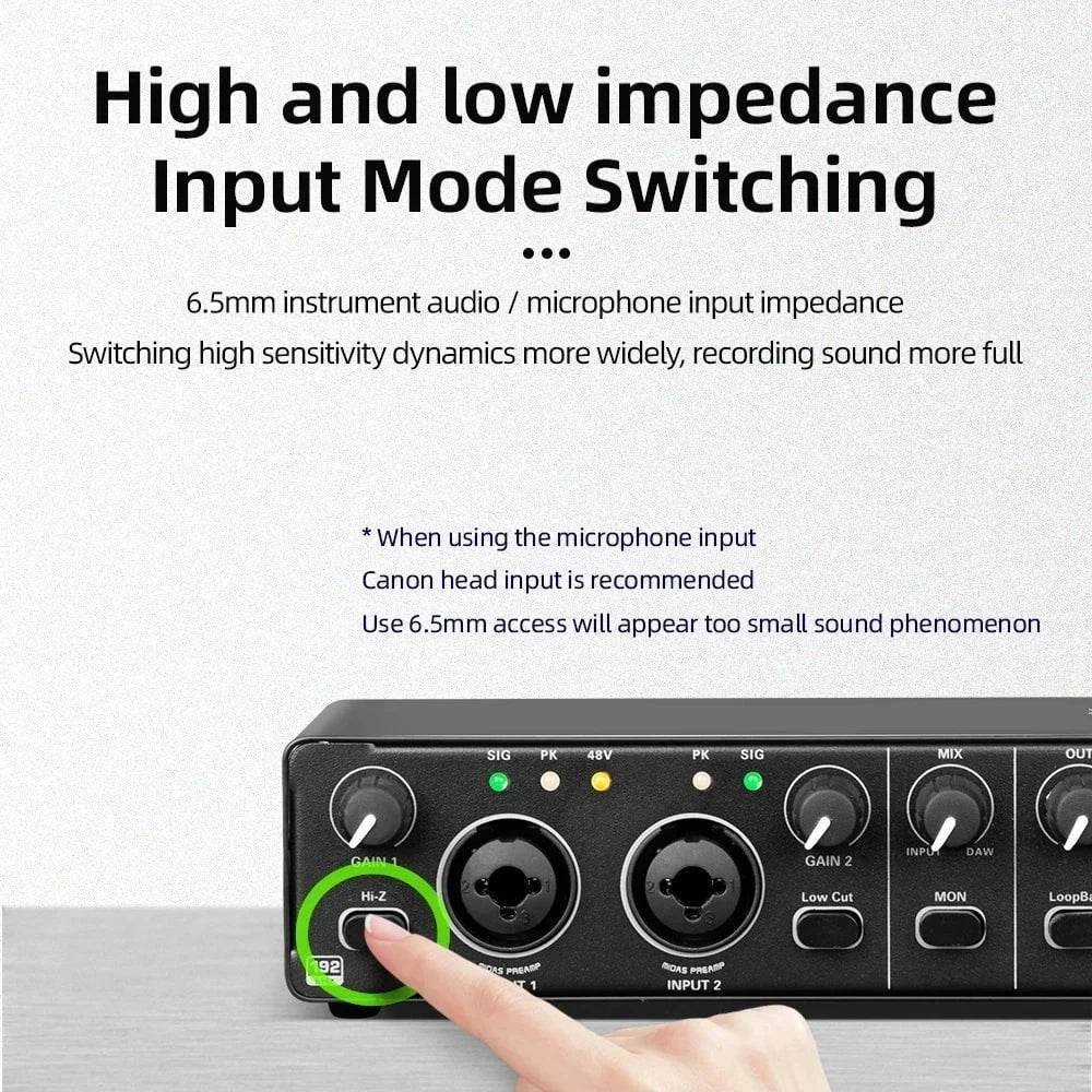 Pro Audio Interface for Studio Recording and Podcasting - Nic's Electronics