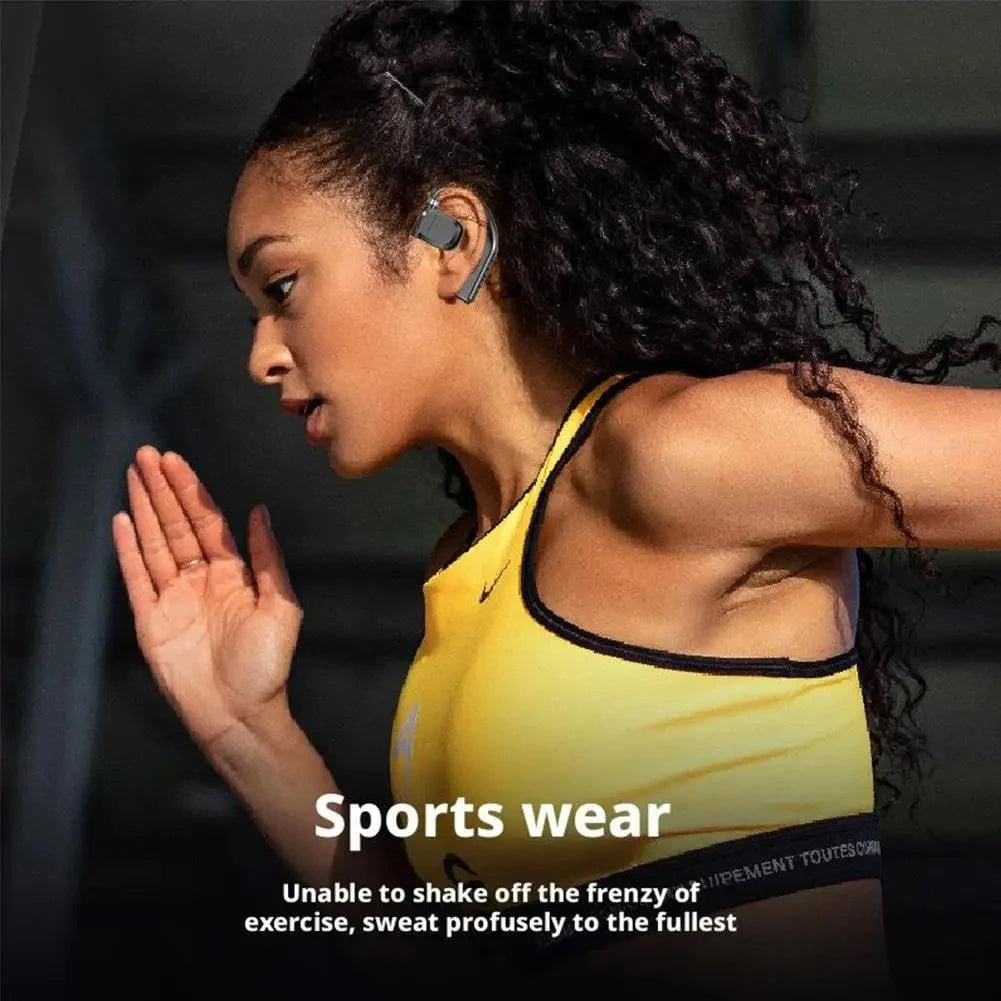 Nic's Electronics Black / CN Earhooks Bluetooth Headphones Sport Earphones Hifi Stereo Sound Wireless Earbuds Headset