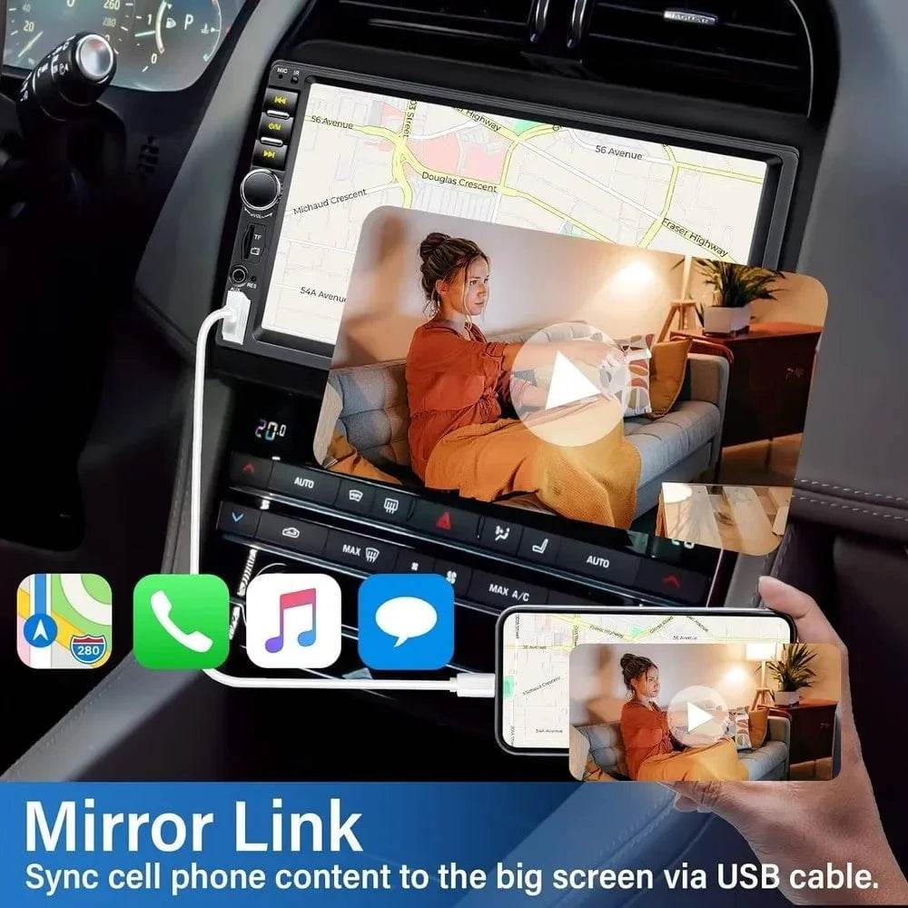 7 Double DIN Car MP5 Player – BT Touchscreen Stereo - Nic's Electronics