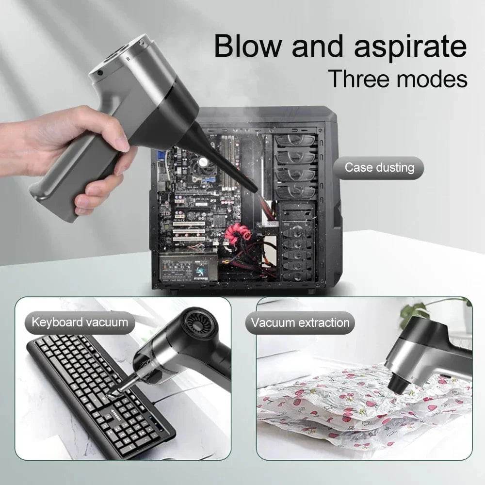 4-in-1 Wireless Car Vacuum Cleaner with Duster & Pump - Nic's Electronics