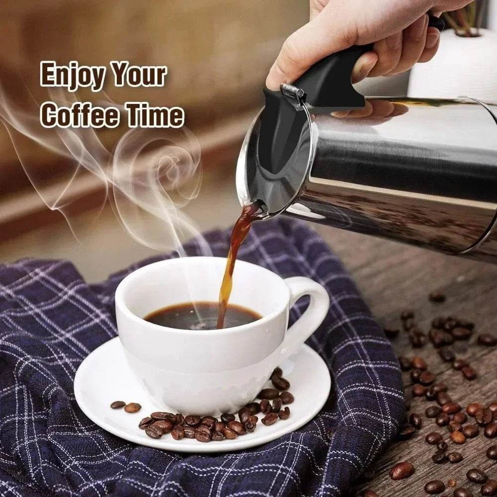 Stainless Steel Moka Pot for Induction Cooktops - Nic's Electronics