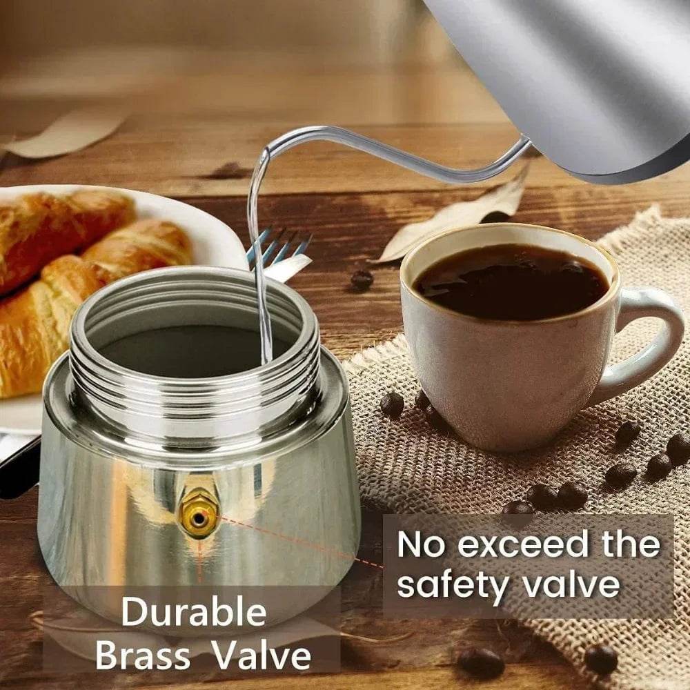 Stainless Steel Moka Pot for Induction Cooktops - Nic's Electronics