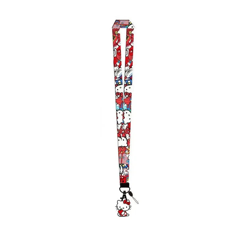 Nic's Electronics Cute Sanrio Characters Cosplay Accessories Cartoon Neck Strap Lanyard with Phone Strap and Card Holder