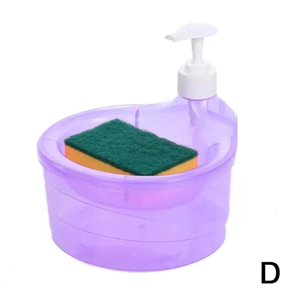 2-in-1 Dish Soap Dispenser with Sponge Holder - Nic's Electronics