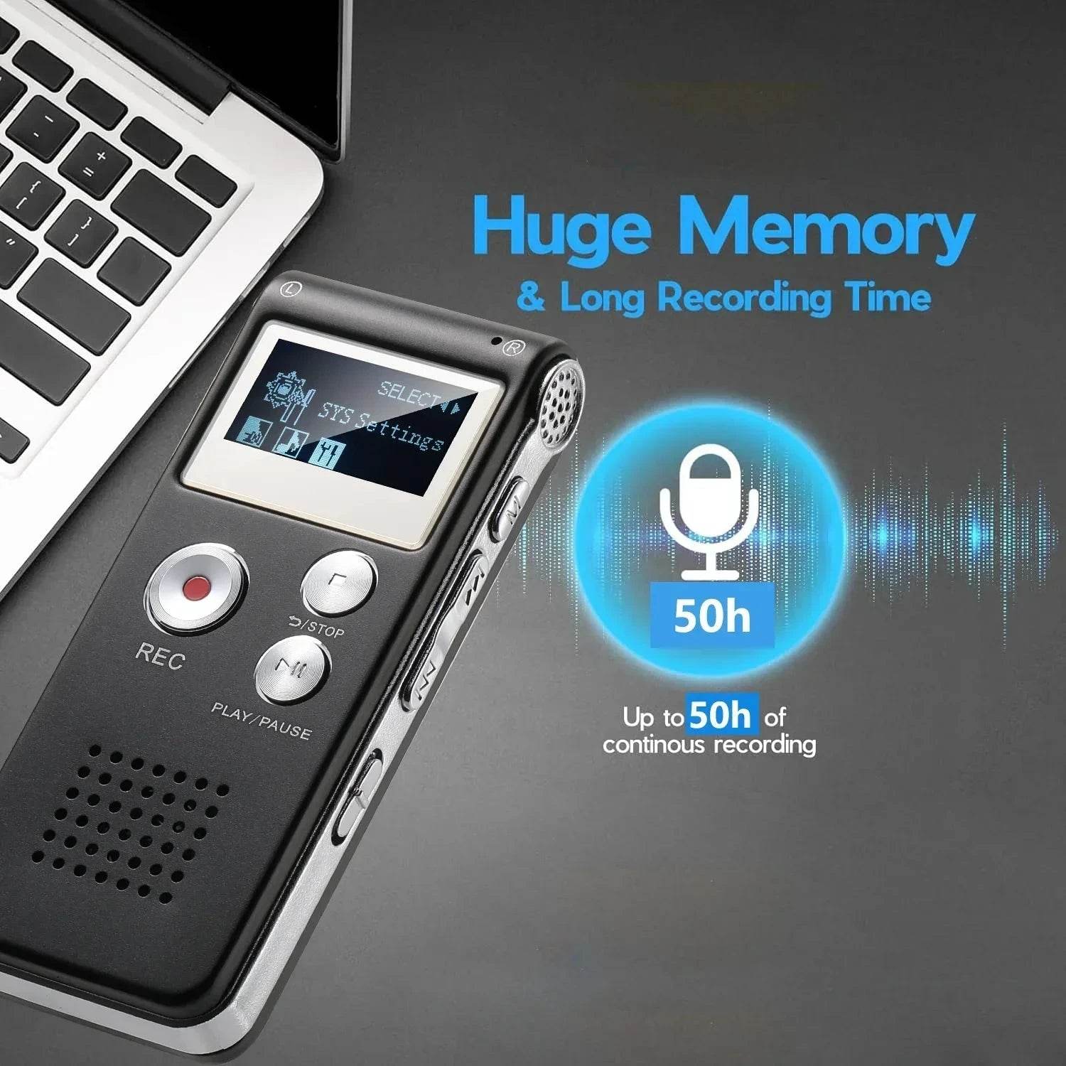 Mini Digital Voice Activated Recorder with MP3 & USB for Lectures - Nic's Electronics