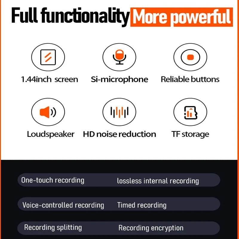 Mini Digital Voice Recorder with Playback – 1536Kbps Voice Activated for Lectures & Interviews - Nic's Electronics