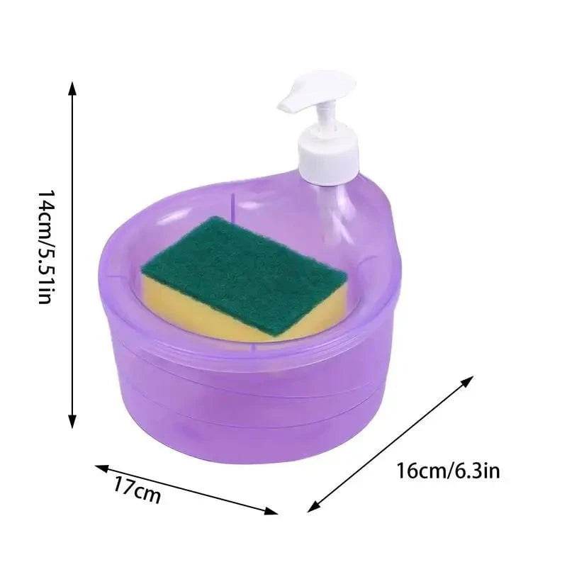 2-in-1 Dish Soap Dispenser with Sponge Holder - Nic's Electronics