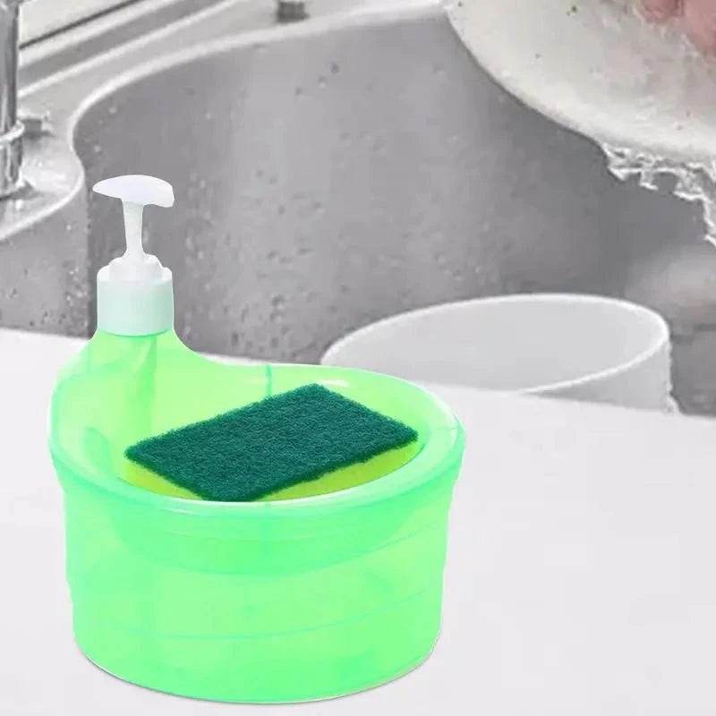 2-in-1 Dish Soap Dispenser with Sponge Holder - Nic's Electronics