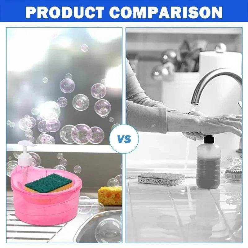 2-in-1 Dish Soap Dispenser with Sponge Holder - Nic's Electronics