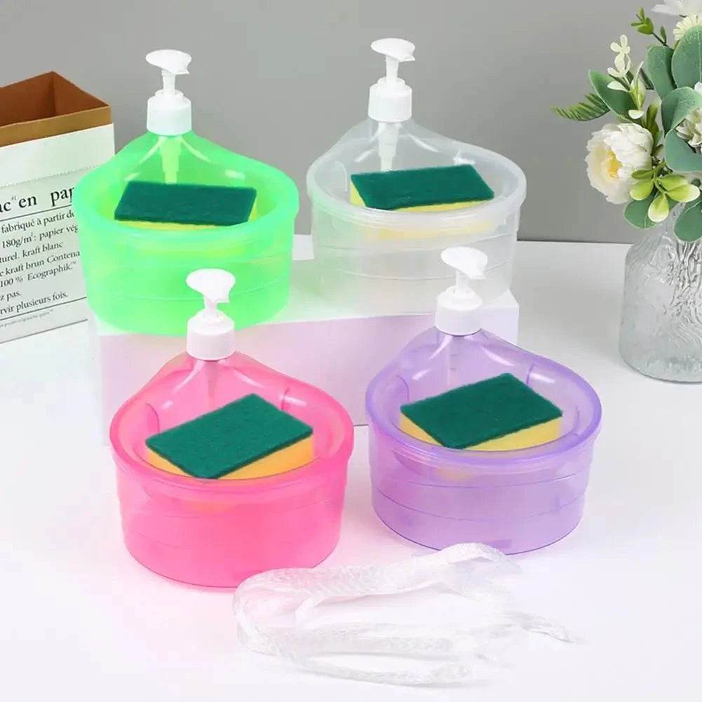 2-in-1 Dish Soap Dispenser with Sponge Holder - Nic's Electronics