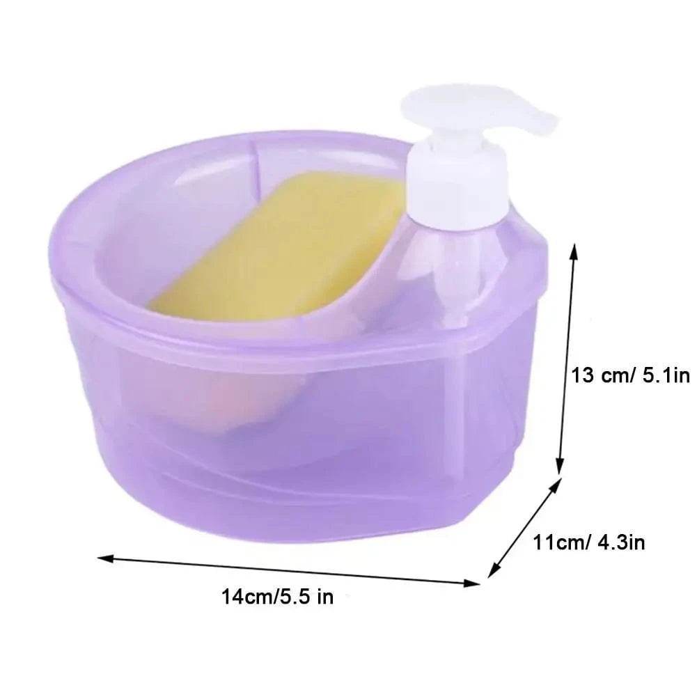 2-in-1 Dish Soap Dispenser with Sponge Holder - Nic's Electronics