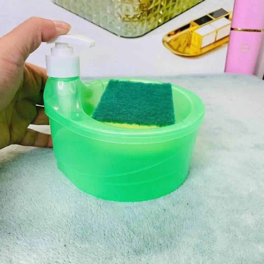 2-in-1 Dish Soap Dispenser with Sponge Holder - Nic's Electronics