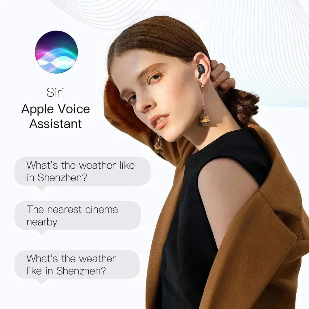 Nic's Electronics E6S Wireless Bluetooth Earphones TWS Bluetooth Headset Wireless Earbuds Noise Cancelling Earphones with Microphone Headphones